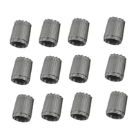 12pcs ไนลอน TPMS ยางวาล์ว Stem Caps ชุดสีเทาสำหรับรถรถบรรทุกรถจักรยานยนต์ดีปิดผนึก 8.8 มม. 1