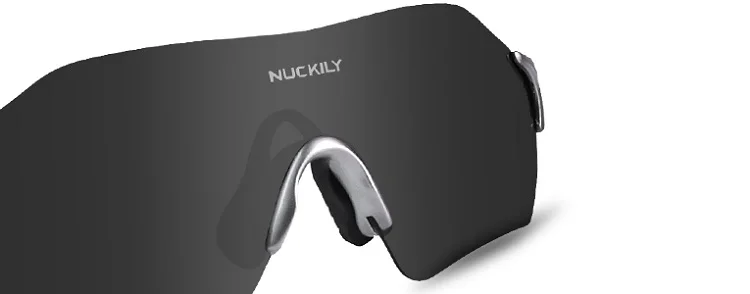 NUCKILY No Border Cycling Glasses Lightweight Running Glasses TR90 Frame Sunglasses For Road Bike and Mountain Bike PA08