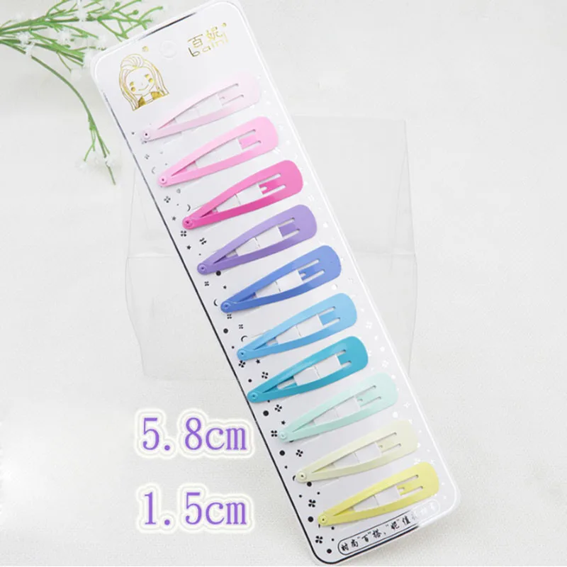 

10 PCS Cartoon Cute Rabbit Metal Candy Color Baby BB Clips Girls Hairpins Hair Clip Kids Headwear Children Accessories