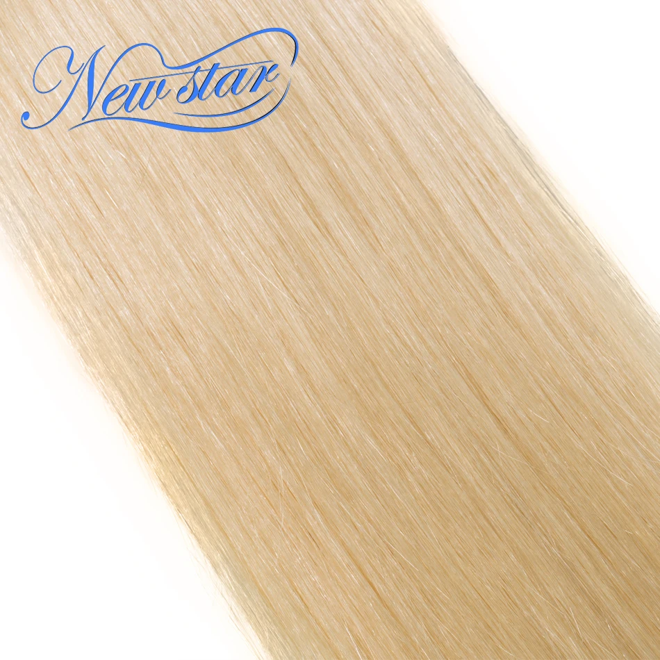 New Star Brazilian 613 Straight Hair Weaving 1/3/4 Platinum Bundles 100% Remy Human Hair 10A Honey Blonde Hair Extensions