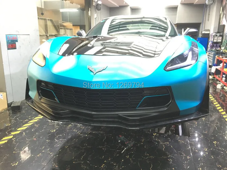 Stage 3 Front Bumper Lip Front Splitter Extension Winglets Designed For Chevrolet Corvette C7 Z06 Z07
