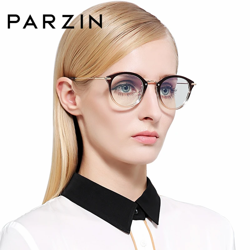 

PARZIN Plastic Titanium Myopia Glasses Frame With Clear Lens High Quality Ultra-Light TR90 Optics Prescription Glasses Frames