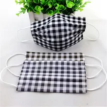 Moledodo 30pcs/lot Summer Black Mouth Mask Disposable Breathable Plaid Mouth Mask Sunscreen Visor Face Mask