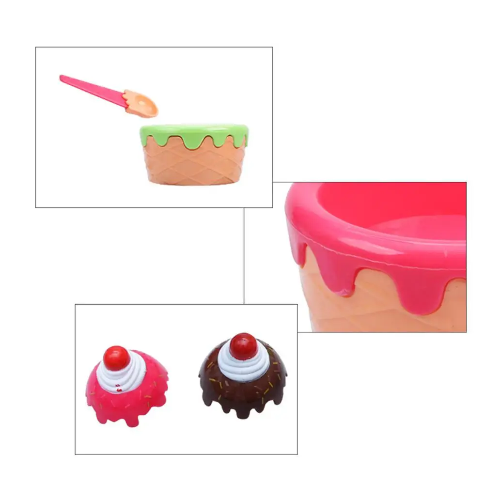 RCtown 9 قطعة/المجموعة الأطفال محاكاة الآيس كريم لعب الاطفال المطبخ لعبة تعليمية اللعب منزل اللعب للأطفال