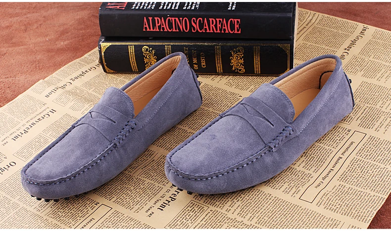 Mens Leather Casual Shoes Men Fashion Loafers Mens Leather Driving Shoes Suede Leather Men Loafers Moccasins Dress Shoe Penny Loafer (12)
