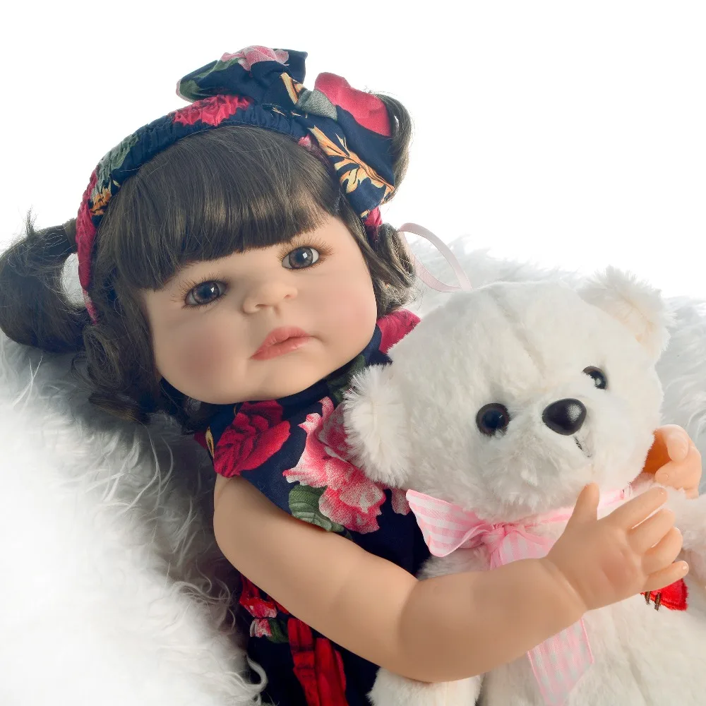 57 см полностью силиконовая кукла-Реборн, Реалистичная виниловая кукла для новорожденного, реалистичные куклы для младенцев, подарок для новорожденного