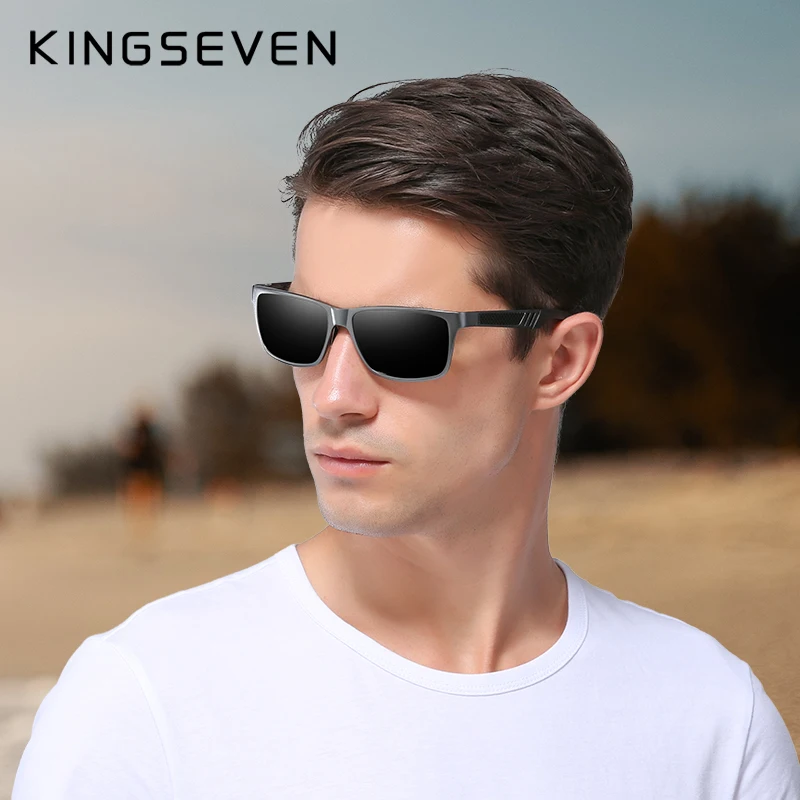 KINGSEVEN Men Polarized Sunglasses Aluminum Magnesium Sun Glasses Driving Glasses Rectangle Shades For Men Oculos masculino Male KINGSEVEN Men Polarized Sunglasses Aluminum Magnesium Sun Glasses Driving Glasses Rectangle Shades For Men Oculos masculino Male