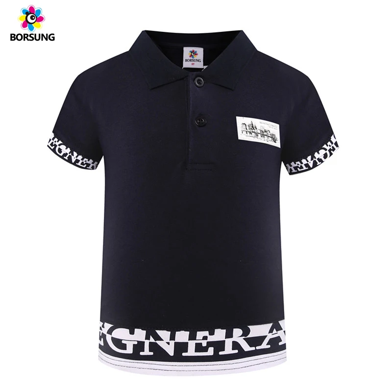 

Letter Print Boys Polo Shirt Short Sleeve 2018 Summer Boys Cotton Breathable Nave Blue Kids Polo Tops Children Clothing 3-7Yrs