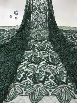 

Nigerian Lace for Wedding 2019 High Quality Embroidery French Tulle Mesh African Lace Fabric Green Swiss Voile Lace