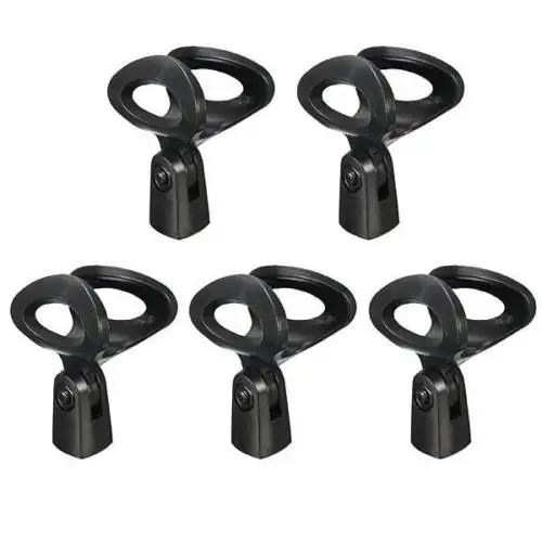 

CES 5X Flexible Microphone Mic Stand Accessory Plastic Clamp Clip Holder Mount Black