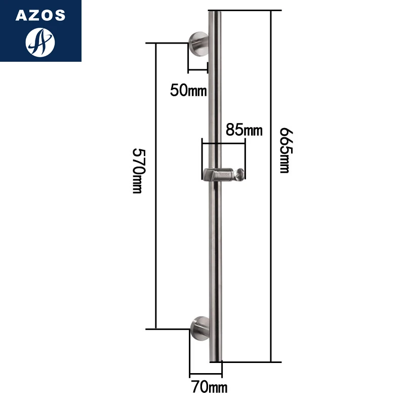 Azos стержень душ SUS304 Нержавеющая сталь взлет и падение поворотный кронштейн Удобная душевая комната круглый HSSJ024