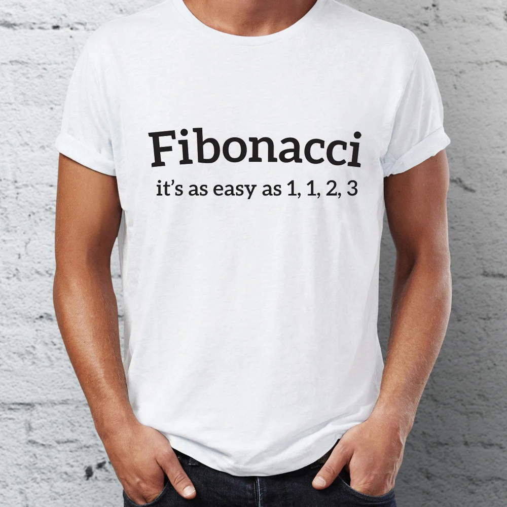 

Men's T Shirt Fibonacci Number Mathematical Funny Tee