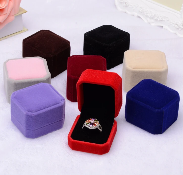Фланелетное кольцо BoxGift для ювелирных изделий квадратные коробки и упаковки ювелирных изделий ювелирные изделия Упаковочные сумки для