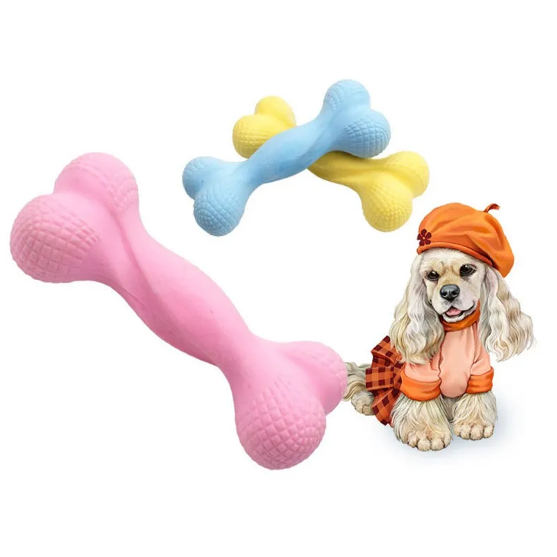 

Pet Dog Toy Bone / Ball Shape TPR Foam Milk Flavor Bite Resistant It Can Attract Your Dogs easily nteractive Teeth Clean