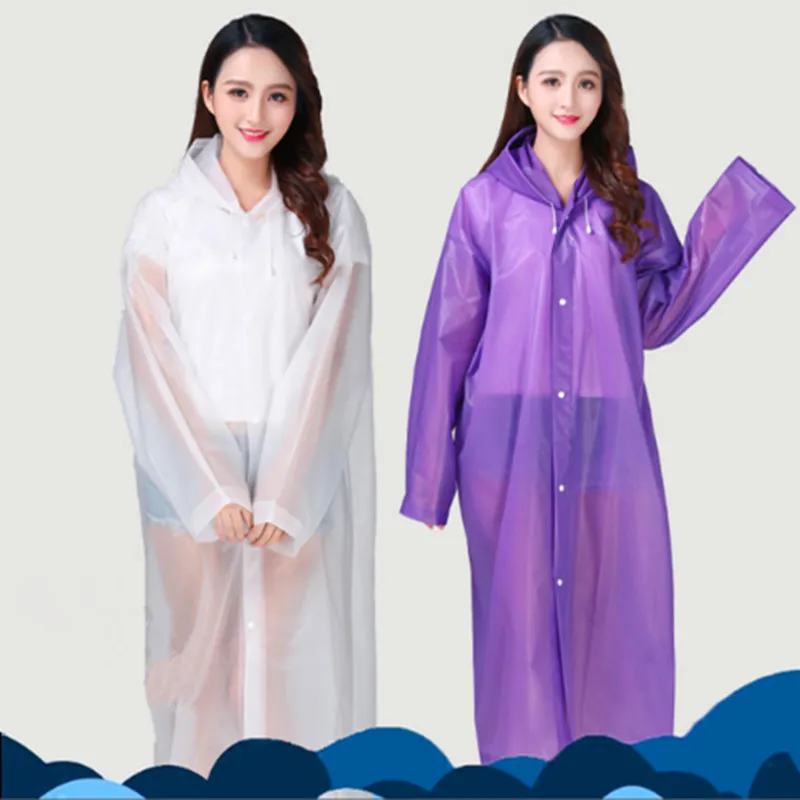 

Adult soft and environmentally friendly material raincoat thick transparent hiking tourism hiking portable raincoat female