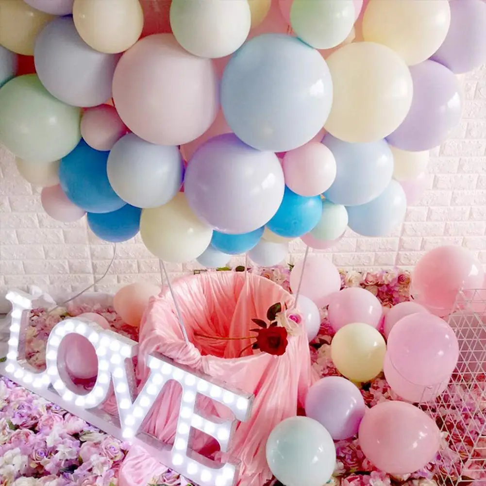 

MeterMall 100Pcs 10 Inches Candy Color Balloons for Wedding Party Decor