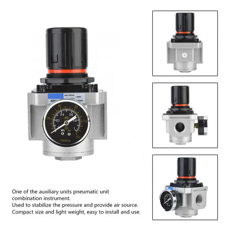 

Pneumatic Tools AR5000-06 SMC Air Source Compressor Adjustable Pressure Regulator Reduce Valve Gas Pressure Measurement