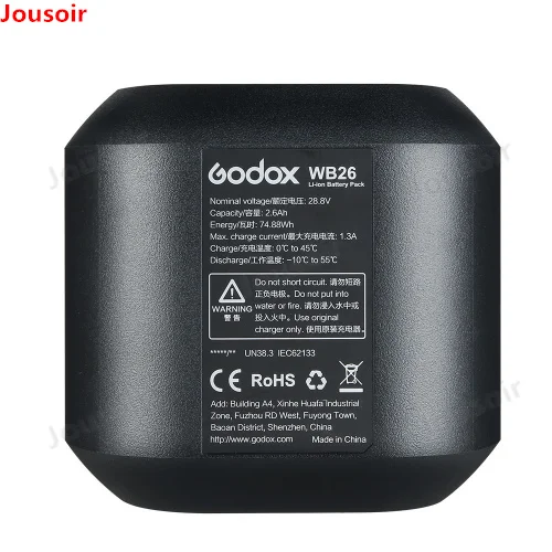 Godox WB26 2 6 Ач AD600PRO литиевая батарея для AD600 PRO CD50Y|Аксессуары фотостудии| |