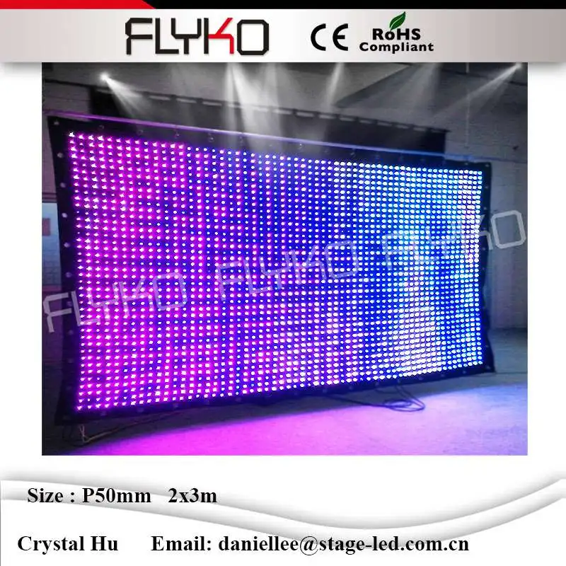 

Stage cloth light DMX screen display P5cm 2x3m led light for stage decor led stage video curtain led stage cloth led curtain