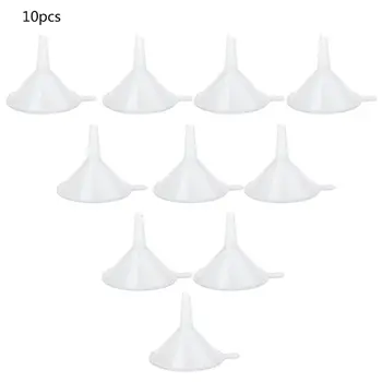 

10Pcs Plastic Small Funnels For Perfume Liquid Essential Oil Filling Empty Bottle Packing Tool 55mm