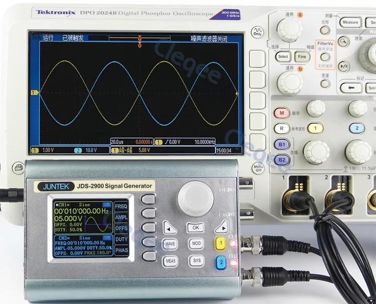 Высокое качество Cleqee JDS2900 15 МГц 30 МГц 40 МГц 50 МГц 60 МГц цифровой контроль двухканальный DDS функция генератор сигналов