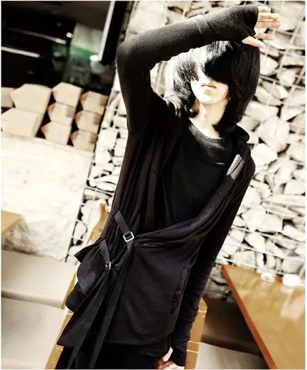 Character Cardigan Long Section Male Coat Alternative font b Men b font Little Cloak British Style