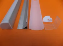 Free Shipping 2m/pcs 25pcs/lot led aluminum profiles channel for leds strips with cover and End Caps Thick Good