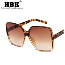 HBK Квадратные Солнцезащитные очки негабаритных больших размеров с большой оправой винтажные очки женские новые роскошные брендовые дизайнерские трендовые популярные солнечные очки UV400