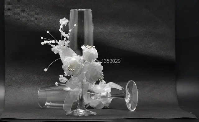 4 pcs/ensemble, Belle De Mariage Champagne Verre Gâteau De Mariage Couteau et Serveur