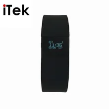 TK02 Bluetooth4.0 Bit Fit Actividad Rastreador Inteligente Band Muñequera Pulsera Pulsera Inteligente para IOS y Android Mejor Que TW64