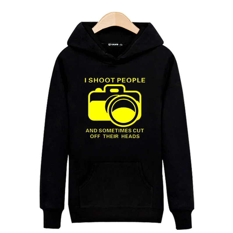 Camera with Letters Black/Gray Spring Sweatshirt Men