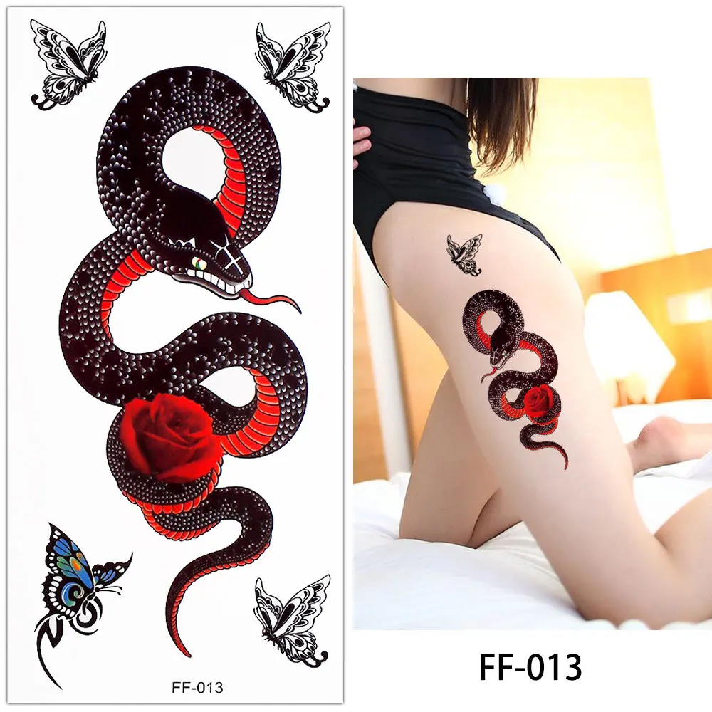 Glaryyears 26 дизайнов 1 лист поддельный Черный Алфавит тела татуировки стикер временный водонепроницаемый рука шеи DIY искусство для женщин мужчин FF - Цвет: FF 013