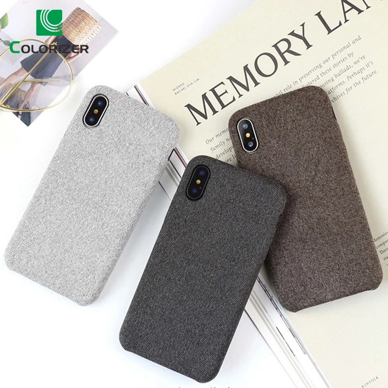 

Cloth Texture Soft TPU Case For iphone 7 8 Case Ultra-thin Canvas Silicone Phone Cover For iPhone 6 6S 7 8 Plus X Xs Max XR Capa