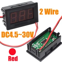 Фирменная Новинка Дешевые 10 шт./лот Красный 0,5" DC4.5-30V 2 провода видео-телефон двери цифровой светодиодный Дисплей вольтметр с защитой от обратной shipping10000855