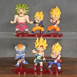 Dragon Ball Z мира Коллекционная Фигурка сражающегося Саян vol.4 WCF Broly сын Гоку Гохан Готен Фриза Barduck 6 шт./компл