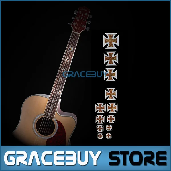 Guitar Neck inlay Stickers Gross Imitation Abalone Guitarra Fretboard Markers / Decals For Acoustic Electric Guitar Fret fretboard markers inlay sticker decals for guitar bass space invaders white pear color