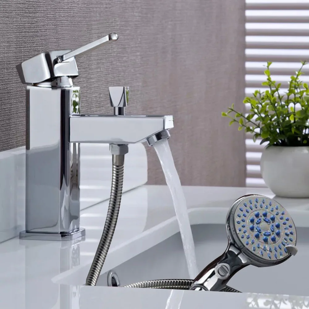 

BALA;A Luxury Brass Washbasin Faucet, Hot & Cold Water Mixer, With Hand Shower and Hose, Free Shipping