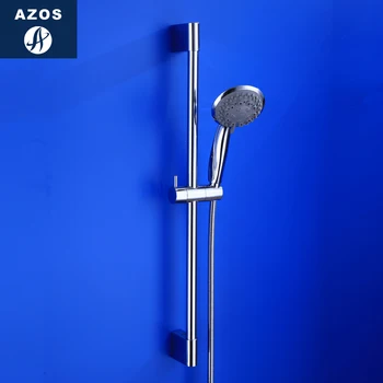 

Azos Shower Rod Brass Chrome Rise And Fall Six Functions Rotatable Bracket Pressurized Shower Room Round HSSJ017D