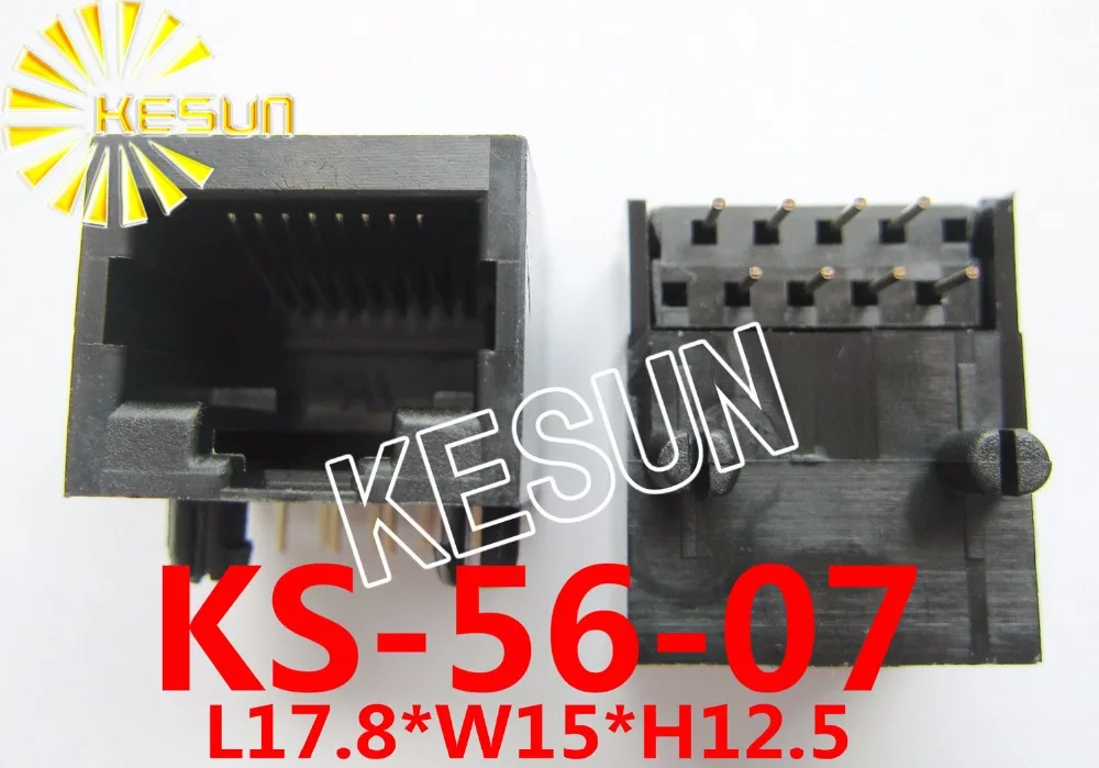 

100PCS x RJ45 56 Plastic type 8P8C 8Pin 17.8mm PCB Right Angle Modular Female Network Socket LAN Connector