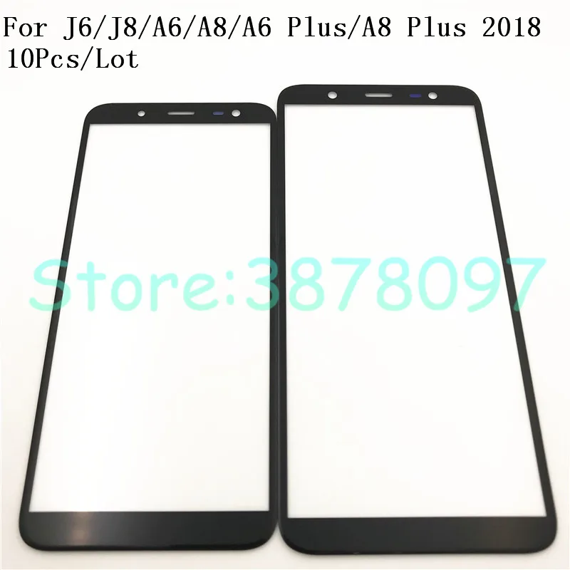 10Pcs/Lot For Samsung Galaxy A8 2018 J8 J6 A6 Plus A730 A530 J810 J600 A600 A605 Front Glass Touch Screen LCD Outer Panel | Мобильные