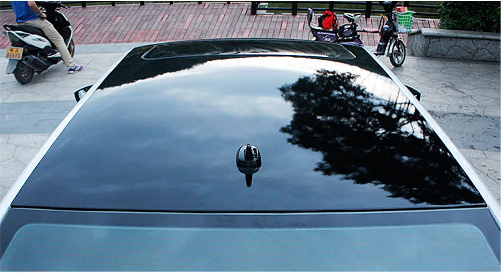 Gloss Solid Black-Out Vinyl Overlay Moon Roof Tint Top Cover Film 60" x 53" C12