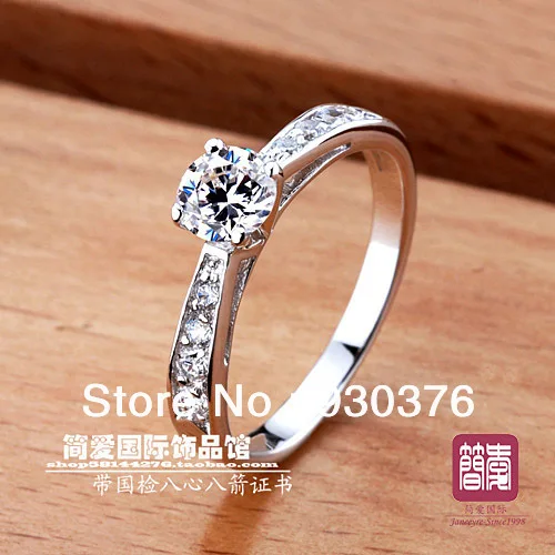 Европейский и американский Ba Jin восемь сердец восемь стрел имитация камня кольцо обручальные кольца с сертификатом