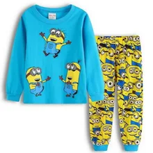 Пижамный костюм для мальчиков и девочек; пижама с длинными рукавами; детская пижама; детская одежда для сна; ночная рубашка; комплект из хлопковой футболки и штанов; YW251