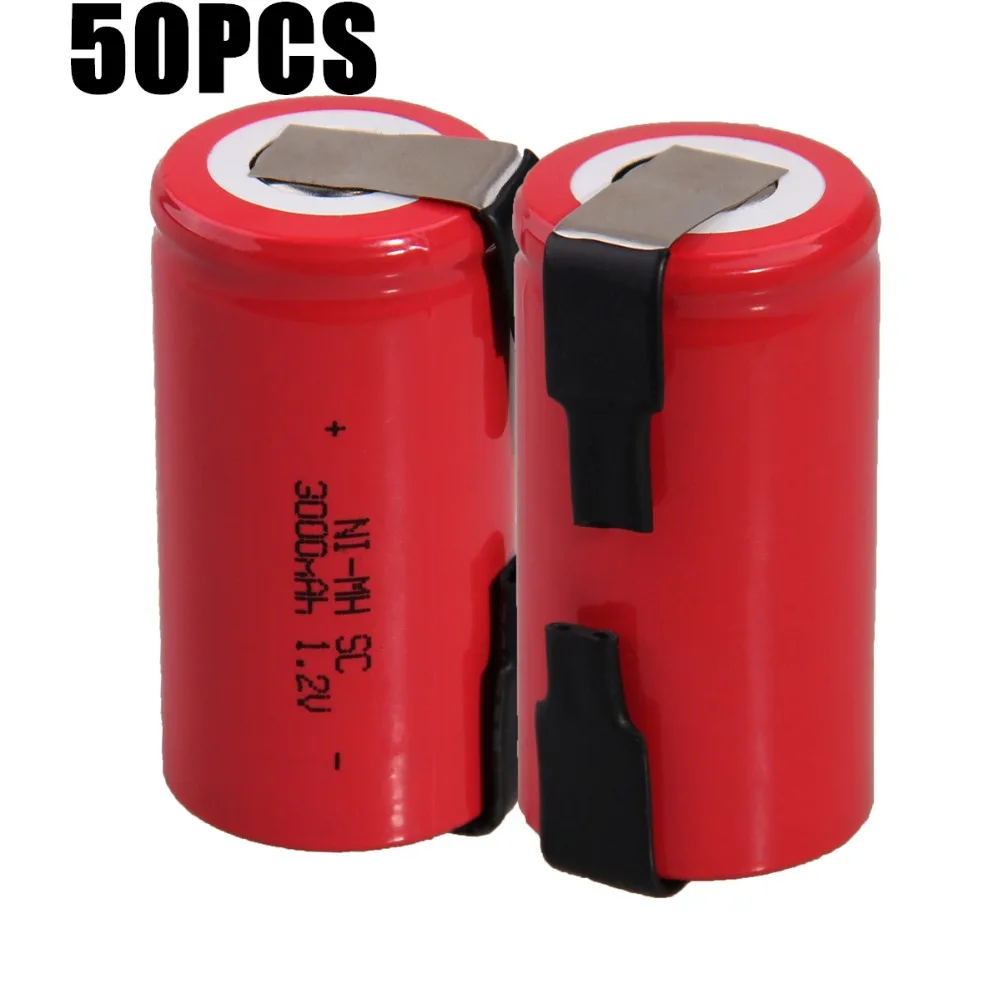 

50 pcs SC 3000mah 1.2v battery NICD rechargeable batteries for makita bosch B&D Hitachi metabo dewalt for electric screwdriver