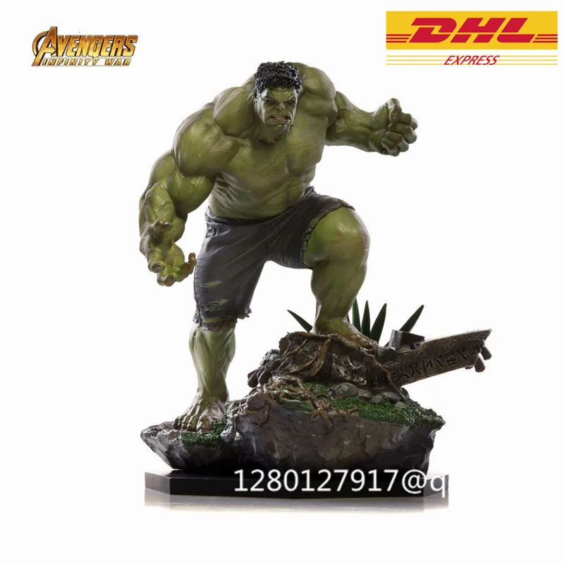 

10 Inches Superhero Statue Avengers Infinity War Hulk Robert Bruce Banner Bust Full-Length Portrait Resin Action Figure Toy