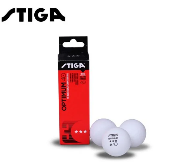 STIGA Original 3 Star OPTIMUM Plastic 40+ Table Tennis Balls Poly