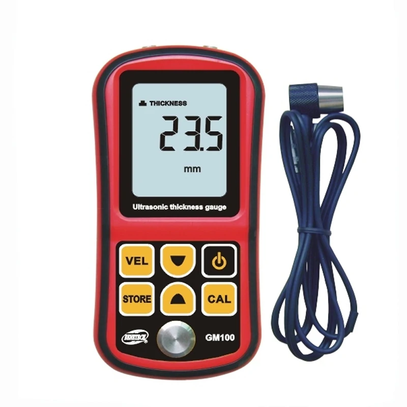 GM100 Digital Ultrasonic Thickness Meter Tester Gauge Velocity 1.2225mm thickness gauge with