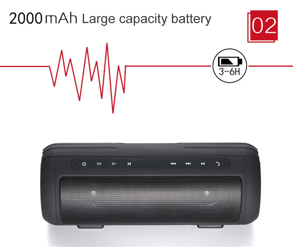 10W Sports Outdoor Waterproof Portable Bluetooth Wireless Speakers Bike Sound Box With 2000mA Power Bank Loudspeakers (11)