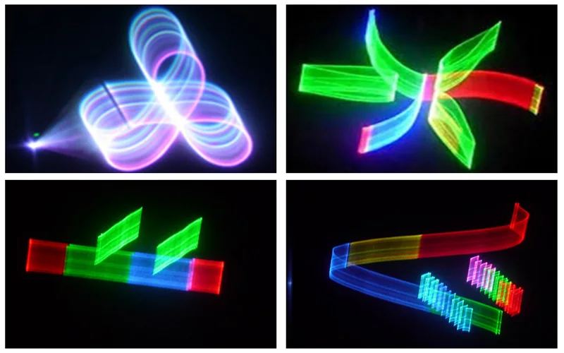 Бесплатная доставка LH RGB230 1 2 Вт RGB 3D лазерный свет Dj Club ILDA лазерное