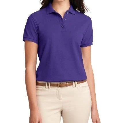 Port Authority L500 Ladies Silk Touch Polo T-Shirt Purple - Medium (1)